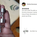 Bar Bells Cremation Jewelry Urn - Love Charms™ Option