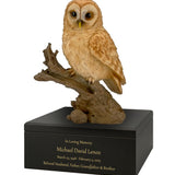 Barn Owl Art & Wood Cremation Urn Adult or Medium