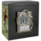 Baseball Photo Urn - 2 Photo Options - Customizable Colors - Free Engraved Plate - Quality Craftsmanship
