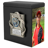 Baseball Photo Urn - 2 Photo Options - Customizable Colors - Free Engraved Plate - Quality Craftsmanship