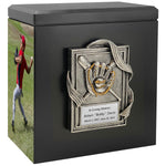 Baseball Photo Urn - 2 Photo Options - Customizable Colors - Free Engraved Plate - Quality Craftsmanship