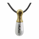 Baseball Bat Golden Cremation Jewelry - Birthstone Option