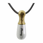 Baseball Bat Golden Cremation Jewelry - Birthstone Option