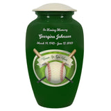Baseball Forever In Our Hearts Adult Cremation Urn - Tribute Wreath™ - Pro Sand Carved Engraving