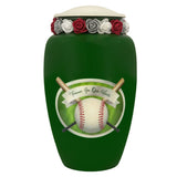 Baseball Forever In Our Hearts Adult Cremation Urn - Tribute Wreath™ - Pro Sand Carved Engraving