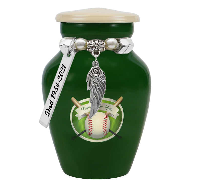 Baseball - Forever In Our Hearts Mini Urn - Love Charms™ Option