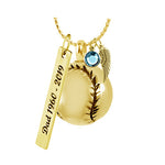 Golden Baseball Pendant Ash Urn - Love Charms™ Option 