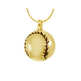 Golden Baseball Pendant Ash Urn - Love Charms™ Option 