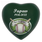 Baseball - Forever In Our Hearts Keepsake Urn - Stand Option