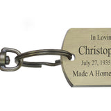 Baseball Dog Tag Pink Heart Key Chain Urn