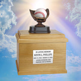 Baseball or Softball Mitt Adult or Youth Cremation Urn - Free Engraved Pewter Plate