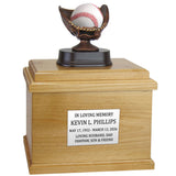 Baseball or Softball Mitt Adult or Youth Cremation Urn - Free Engraved Pewter Plate