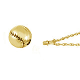 Golden Baseball Pendant Ash Urn 