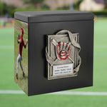 Baseball Photo Urn - 2 Photo Options - Customizable Colors - Free Engraved Plate - Quality Craftsmanship