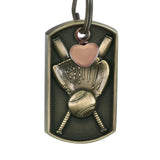 Baseball Dog Tag Heart Key Chain Urn