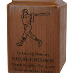 Customized Wood Baseball Urn 