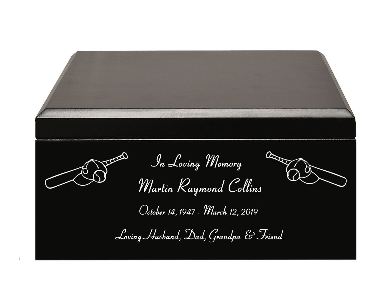 Baseball Cremation Urn & New York Mets Hover Helmet Décor