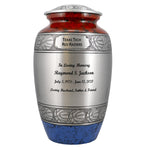 Basketball Red White & Blue Pewter Urn - Pro Diamond Engraving