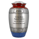 Basketball Red White & Blue Pewter Urn - Pro Diamond Engraving