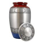 Basketball Red White & Blue Pewter Urn - Pro Diamond Engraving