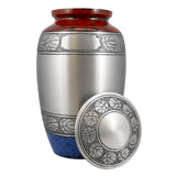 Basketball Red White & Blue Pewter Urn - Pro Diamond Engraving