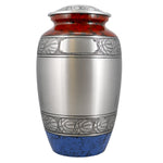 Basketball Red White & Blue Pewter Urn - Pro Diamond Engraving