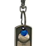 Basketball Dog Tag Blue Heart Key Chain Urn
