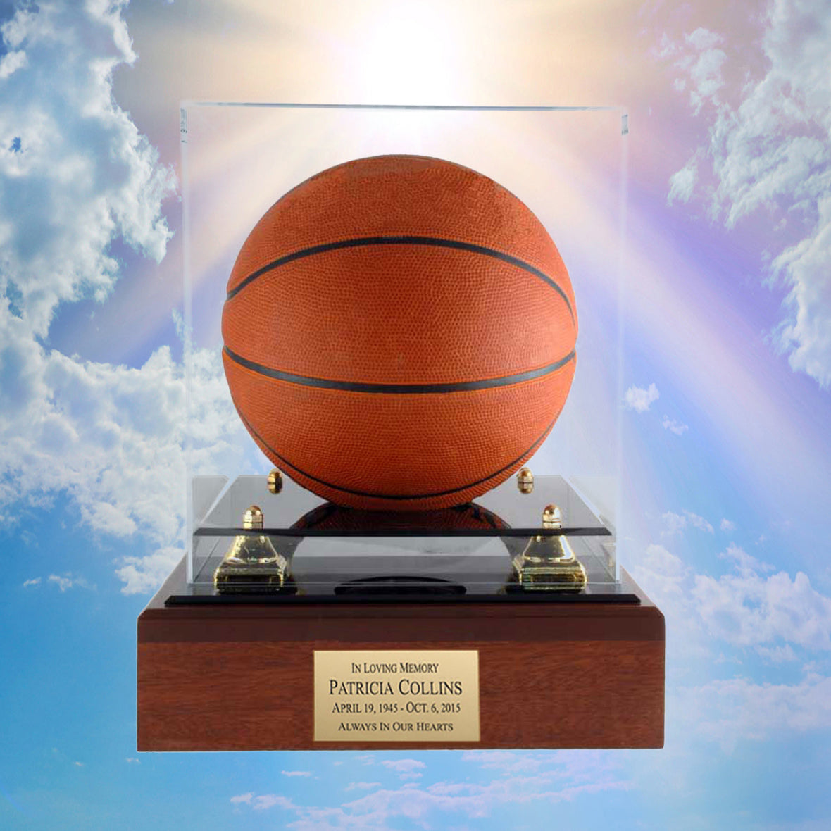 Basketball Case Memorial Urn -  AUTOGRAPH BASKETBALL