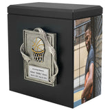 Basketball Photo Urn - 2 Photo Options - Customizable Colors - Free Engraved Plate - Quality Craftsmanship