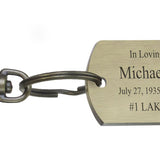 Basketball Dog Tag Heart Key Chain Urn