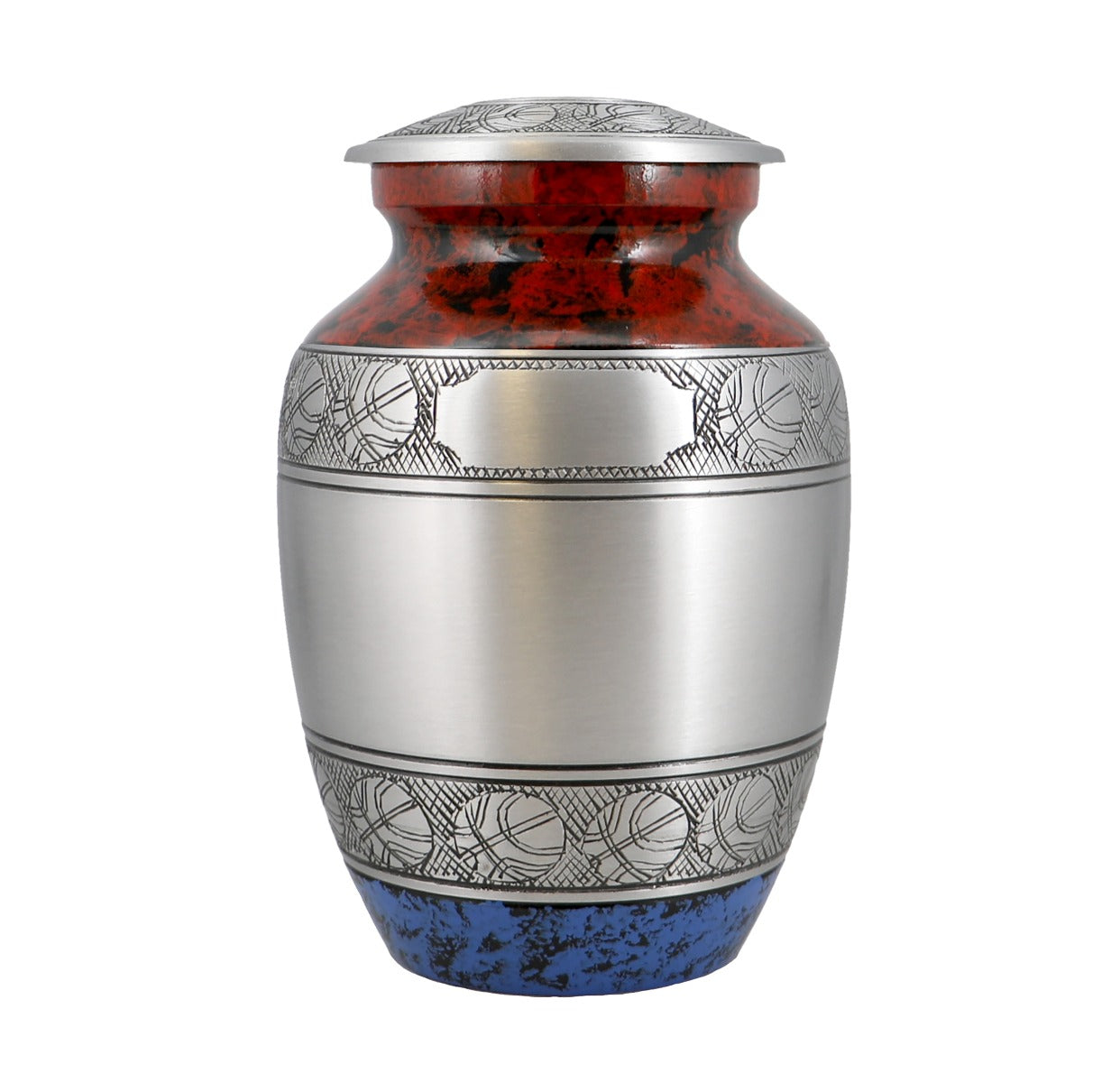 Basketball Red White & Blue Medium Urn