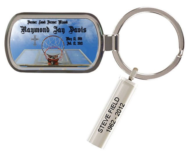 Custom Made Neighborhood Basketball Keychain Keepsake
