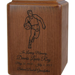 Customized Basketball Wood Urn