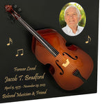 Bass or Double Bass Wood Adult Cremation Urn - Miniature Bass or Double Bass - Photo Option