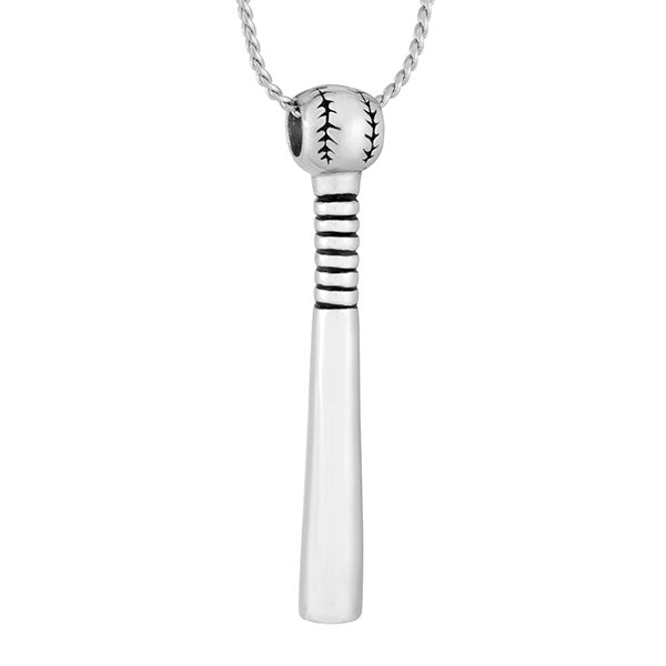 Baseball & Bat Cremation Jewelry Urn - Love Charms Option