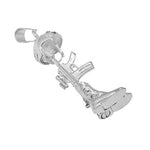 Battle Cross Silver Cremation Urn Pendant