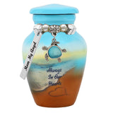 Always In Our Hearts Beach Mini Urn - Love Charms® Option