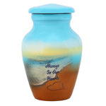 Always In Our Hearts Beach Mini Urn - Love Charms® Option