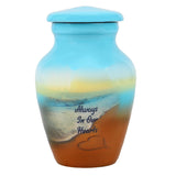 Always In Our Hearts Beach Mini Urn - Love Charms® Option