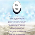 Footprints Sand Poem Urn and Picture