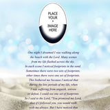 Footprints Sand Poem Urn and Picture