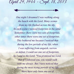 Footprints Sand Poem Urn