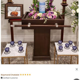 Purple Marbled Heart Keepsake Urn - Stand Option