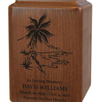 Custom Wood Palm Tree Urn 