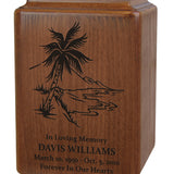 Custom Wood Palm Tree Urn 