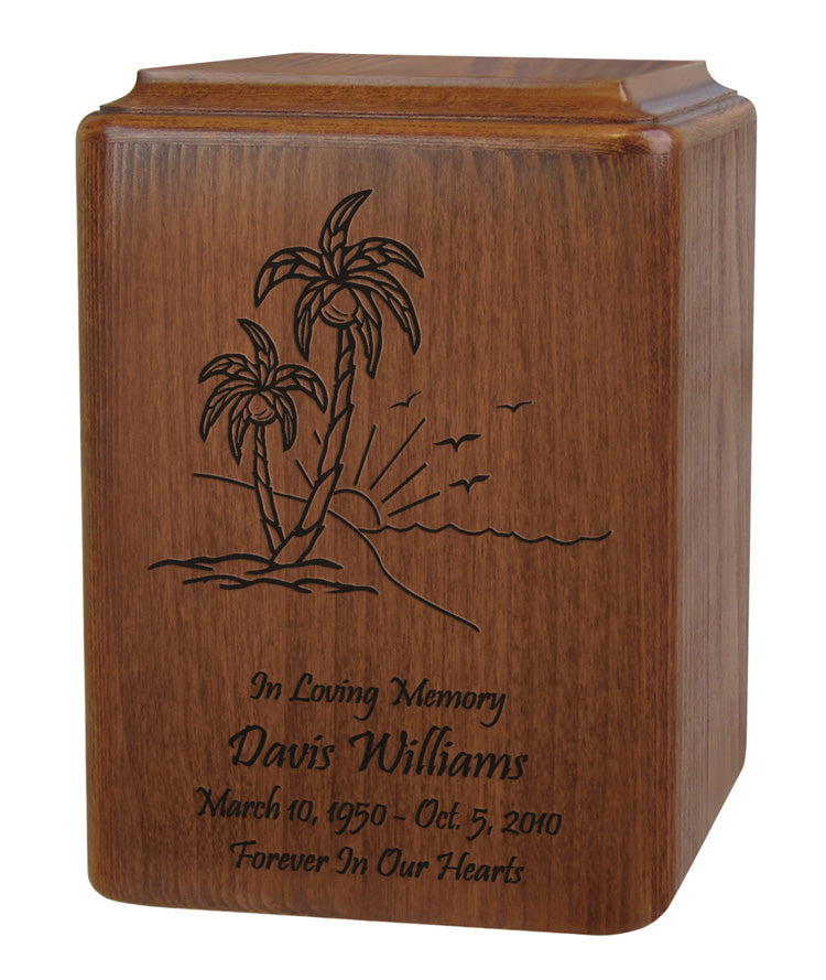 Palm Tree Beach Urn