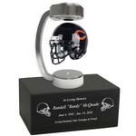 Football Adult or Medium Cremation Urn & Chicago Bears Hover Helmet Décor - Free Engraving
