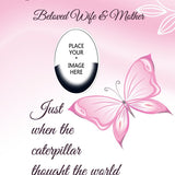 Butterfly Poem Urn and Photo