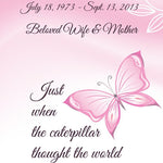 Butterfly to Caterpillar Poem Urn