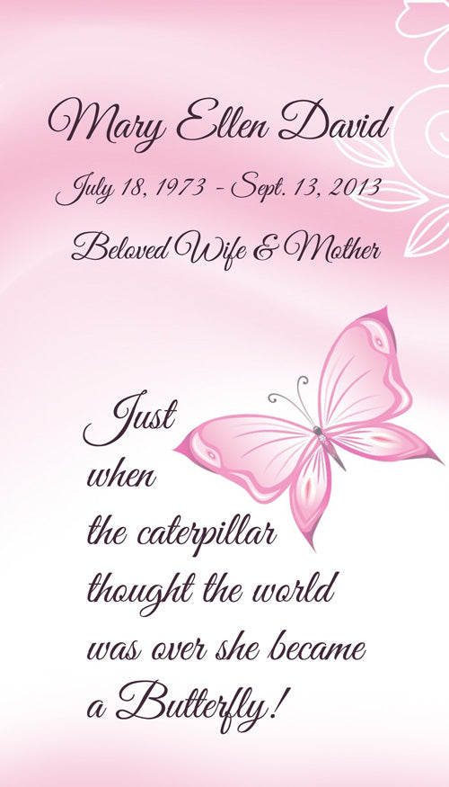 Butterfly to Caterpillar Poem Urn